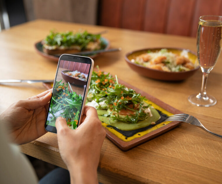 restaurante fake: foto de comida