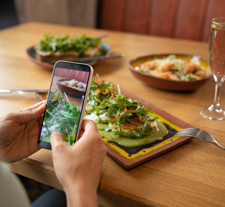 restaurante fake: foto de comida